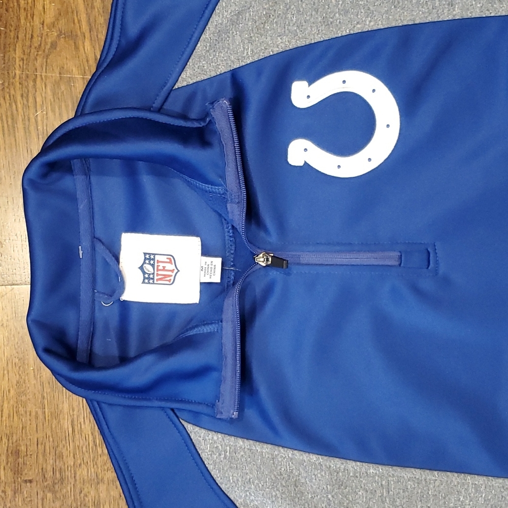 Mens NFL Indianapolis Colts 1/4 zip pullover size M - Picture 2 of 5